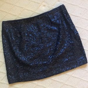GAP Blue Sequin Mini Skirt